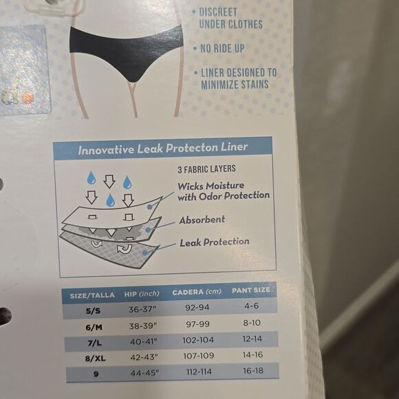 Hanes Comfort Period. Discreet Leak Protection Light 3-PK Bikinis - Picture 7 of 7